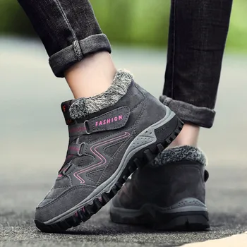 Mulheres Ankle Boots Quente Luxuoso Plataforma de Arranque de Borracha Outerdoor Botas de Trabalho Impermeável Cunhas Confortáveis Sapatilhas para Mulheres 2022