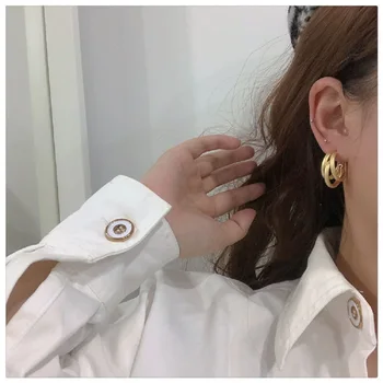 Na moda Brincos de Cristal Para 2023 Luxo Zirconia Cúbico Espumante Brincos de Joalheria Feminino de Três camadas de orelha pequena anel