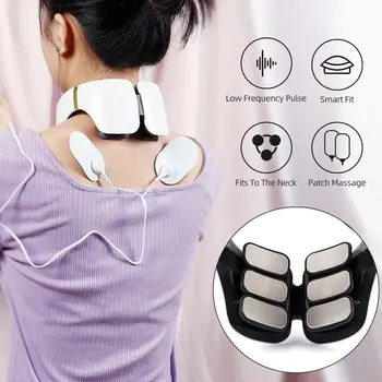 NOVO USB 6 de Cabeça Neck Massager Inteligente Cervical Massager Massagem de Vibração de Cuidados de Saúde Alívio da Dor