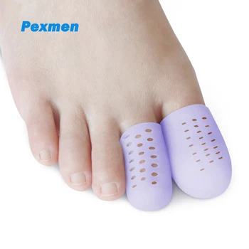 Pexmen 4Pcs Gel de Dedo do pé de Protetores Respirável biqueiras para Proporcionar Alívio da Falta ou Unhas Encravadas Calos, Bolhas e Garra