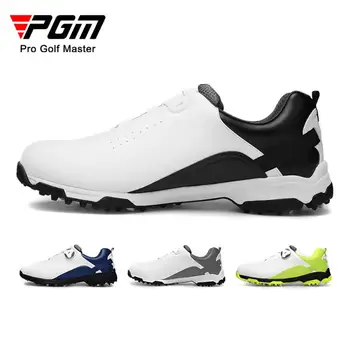 PGM 1Pair Sapatos de Golfe Mens Tênis Impermeável Respirável Adequação da Formação de equipamento de Golfe o Homem Não-Deslizamento de Giro Fivela de Golfe de Formadores