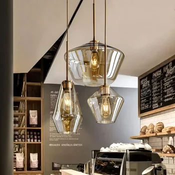 Poupança de energia-Nórdico de Vidro Moderna do Pendant dispositivos Elétricos de luzes Loft LED Pendurado luminária para Restaurante com Cozinha Sala de estar