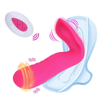Produtos para adultos Calcinha de colocar No Vibrador Vibrador Estimulador do Clitóris Brinquedos Sexuais para as Mulheres Wearable Vibrador Aquecimento G-spot Massagem