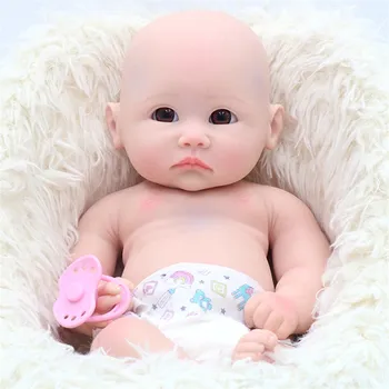 Rapaz corpo Veias visíveis 3D pintado 18inch completo soilid de Silicone Reborn Baby Doll kits viva boneca kit reborn brinquedos de DIY