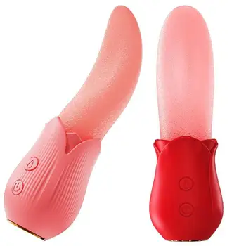 Realista Língua Lambendo Vibrador para as Mulheres Vaginal Masturbador Buceta Chupada Brinquedos Sexuais Vibrador Clitoriano Brinquedo do Sexo Juguetes Sexuales