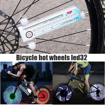 Recém-3D Bicicleta Falou Luzes LED 1/2pcs Colorido Roda de Bicicleta de Luz 32 Padrão de 16 par LED Bicicleta Raios de Luz para o Pneu Roda