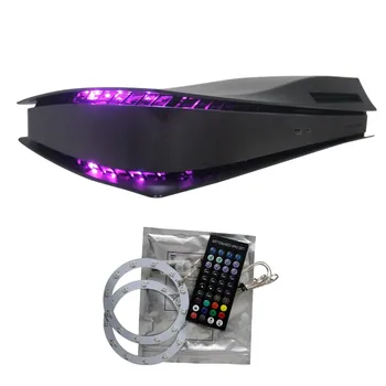 RGB Letreiro de Recebimento Função da Lâmpada E da Shell para PS5 Console Symfony Vários Efeitos Com Faixa de Luz LED Com o Host Capa