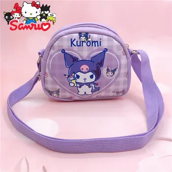 Sanrio Melodia Kuromi Hello Kitty Cinnamoroll Pochacco Crianças Cruz Corpo Saco de Ombro Mochila do Aluno Kawaii Mini Bolsa da Moeda