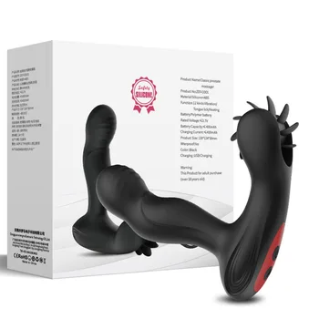Silicone de controle remoto plug anal marido e mulher compartilham quintal massagem masculina de próstata massagem de vibração