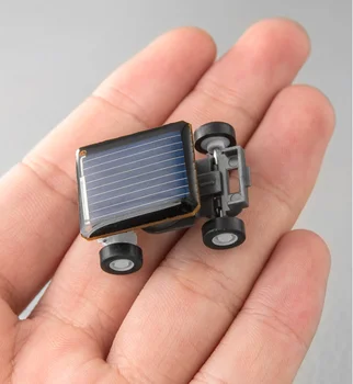 Solar do carro de brinquedo mini ciência DIY feito a mão para crianças carro, modelo do carro decoração do ambiente de trabalho