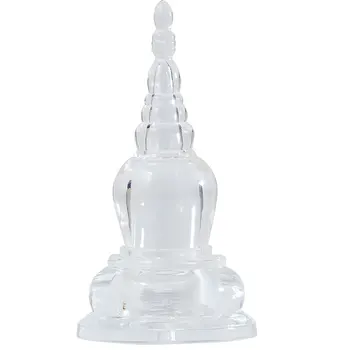 Tibetana Estilo De Acrílico Cristal Stupa, Escrituras Budistas, Pagode, Gadang Bodhisattva, Ornamentos, Trompete