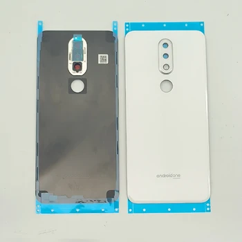 Traseira Original Vidro Tampa da Bateria Porta Traseira de Habitação de Caso Com a Lente da Câmera Para o Nokia 6.1 Plus X6 5.8