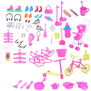 Uma Mistura colorida de Estilo de Salto Alto Potes Colar de Brinquedos de DIY Decoração de Casa de bonecas de Abastecimento Criativas de Presentes de Aniversário para Crianças