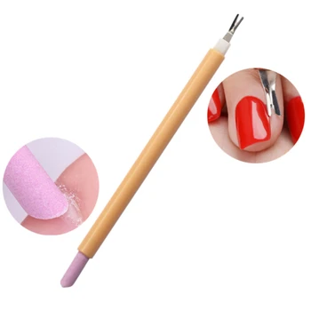 Unhas Empurrador de Cutículas Borracha, Caneta de Pressão de Dupla Cabeça Ponto de Caneta cor-de-Rosa Suave Remover a Pele Morta DIY Manicure Nail Art Ferramenta 