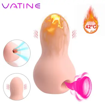 Vagina Chupar o Vibrador Brinquedos Sexuais para as Mulheres Aquecimento G-Spot Vibratoria Vibrador Masturbador Mamilo Clítoris Otário 3 em 1 Pulando de Ovo