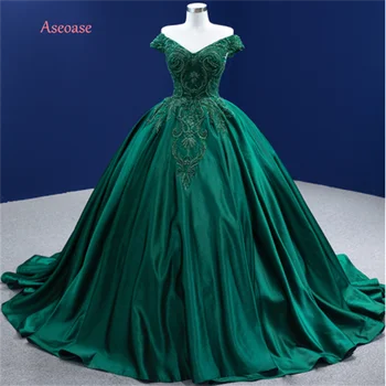 Verde Vestidos De Quinceanera Bola Vestido De Ombro Fora Apliques Frisados Mexicano Sweet 16 Dresses 15 Anos