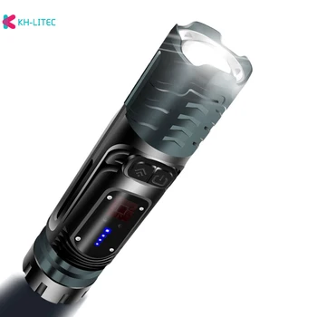XHP99 de Alta Potência LED Lanterna elétrica Recarregável USB Tático Lanterna Lanterna Lanterna Impermeável Zoomable Lanterna Acampando ao ar livre