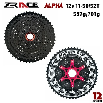 ZRACE Alpha 12 s Leichte Kassette 12 Velocidade MTB Fahrrad Freilauf 11-50T/11-52T-schwarz, kompatibel M9100 / XX1 X01 GX NX Adler